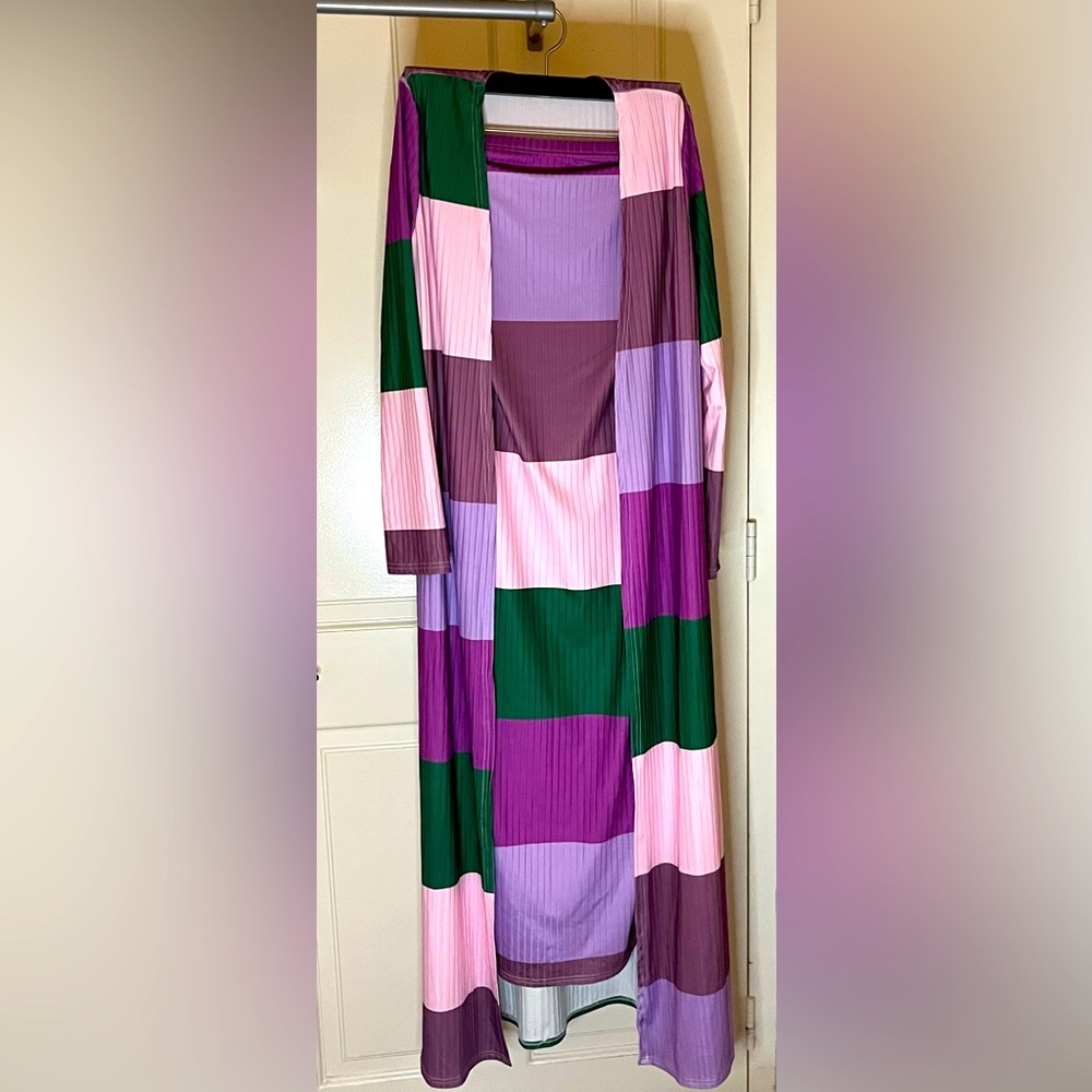 Strapless dress w/ Duster set
